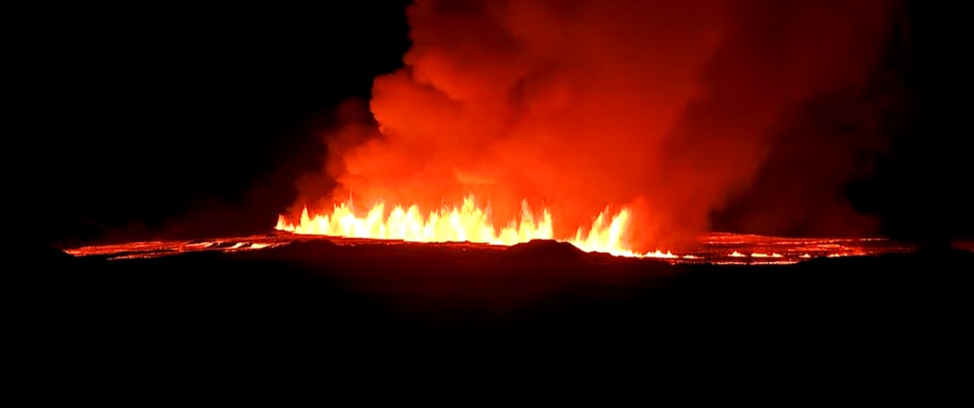 Videón az újabb izlandi vulkánkitörés