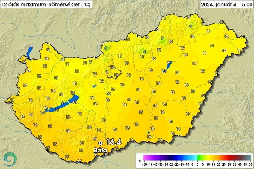A jövő heti nagy fagyok előtt még gyorsan megdőlt az országos melegrekord