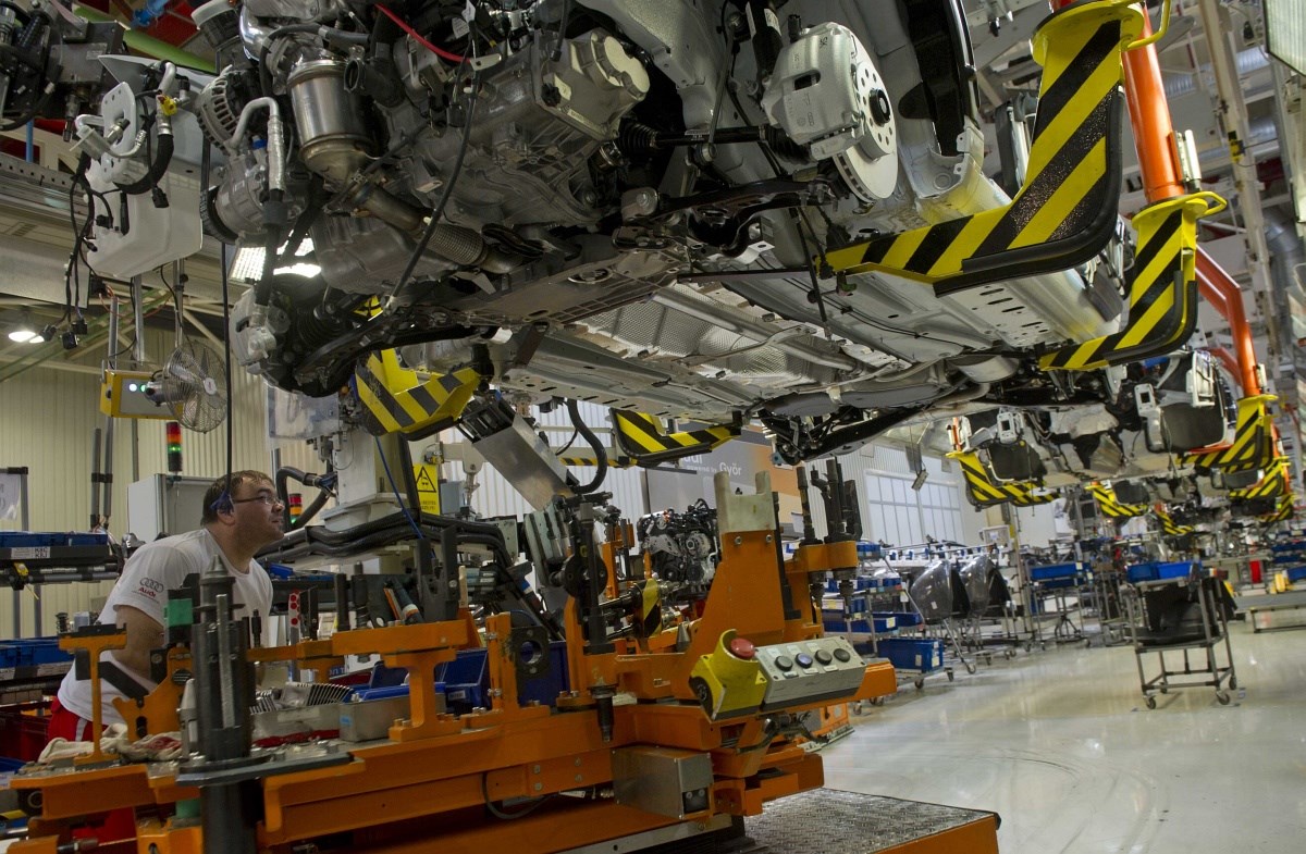 Coche: la fábrica de Audi en Gyor se detuvo por un tiempo
