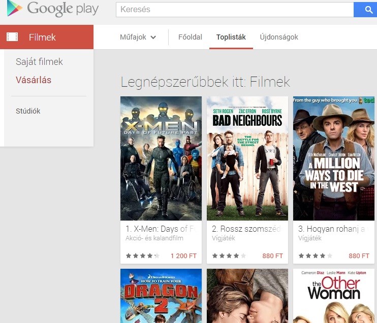 Filmek – Filmek és TV a Google Playen