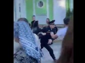 Crowds demonstrate against the war in Dagestan as well, the policeman was also chased - video