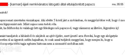 Eközben a BME-koliban: "ijesztő, amikor egy alsógatyás ismeretlen ül az ágyatok szélén"