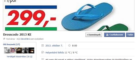 Strandpapucsban tüntetnek a rektori szigor ellen a kaposvári egyetemisták