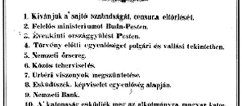 Az 1848-as forradalom és az áprilisi törvények - érettségi tétel