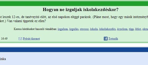 "Hogyan ne izguljak iskolakezdéskor?" - öt aktuális kérdés és válasz