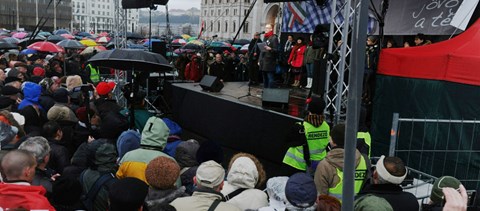 Különleges videó készült a tegnapi tüntetésről