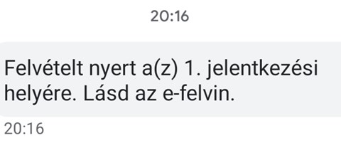 Furcsa sms-t kaptak a felvételizők