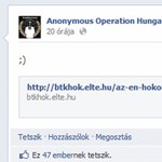 Megtámadta az ELTE BTK HÖK oldalát az Anonymous