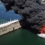 2.7 billion worth of super boat burns down in the UK - Video