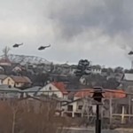 Russian helicopters Zigzag at Hostoma