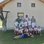 Szoboszlai Dominik táborozó gyerekeket lepett meg
