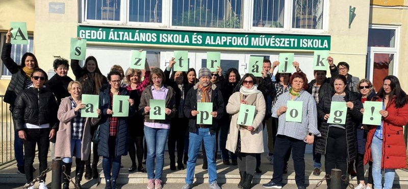 Ilyen volt a hétfő reggel az egyik szegedi iskolában: huszonkilenc tanár polgári engedetlenségi akcióba kezdett