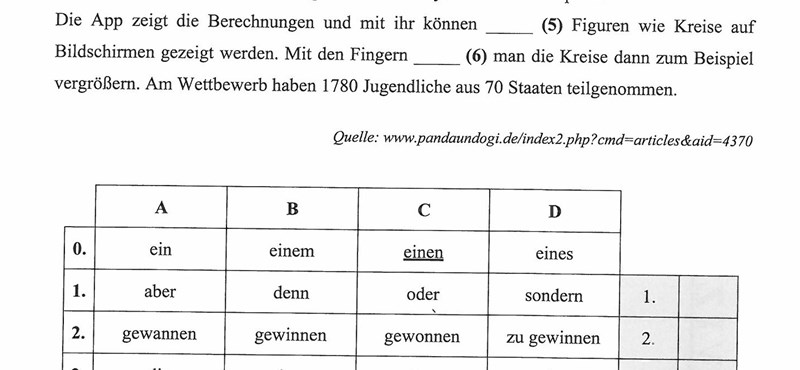 A nyelvhelyesség feladatlapjai: németérettségi középszint