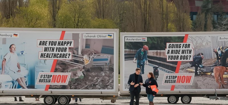 The Polish government is scattering posters of Europe and post-war Europe 