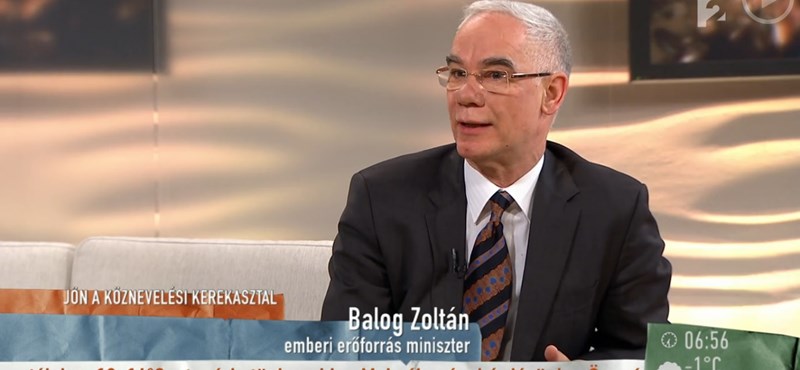 Balog szerint a vécépapírt régen is a szülők küldték az iskolába