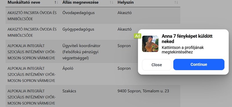 Rossz lányok és bitcoin - furcsa kamuoldalon is lehet böngészni a pedagógusállásokat