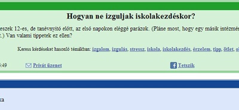 "Hogyan ne izguljak iskolakezdéskor?" - öt aktuális kérdés és válasz