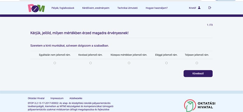 Kipróbáltuk az Oktatási Hivatal pályaorientációs weboldalát