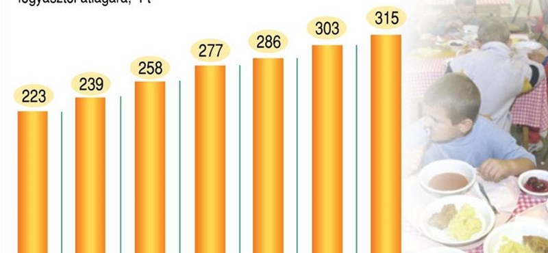 Ennyit kell fizetni az iskolai menzáért - infografika