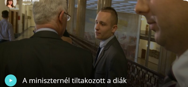 Egyenesen Balog Zoltánnál tiltakozott egy középiskolás fiú tegnap