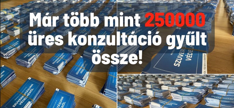 Már 250 ezer üres nemzeti konzultációs ívet gyűjtött be az aHang az ellenkonzultáció keretében