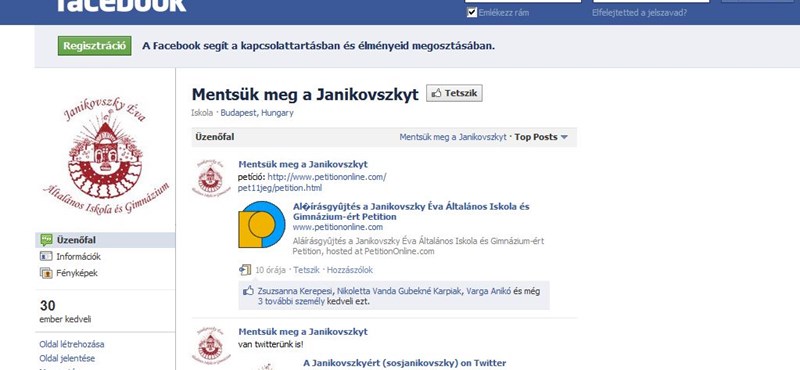 Elérhetetlenné vált a bezárásra ítélt Janikovszky iskola honlapja