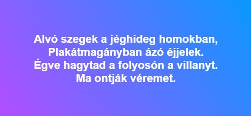 "Alvó szegek a jéghideg homokban..." - kitől idéztünk?