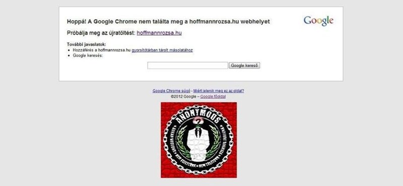 Nem az Anonymous csapott le Hoffmann Rózsa oldalára - állítja az államtitkárság