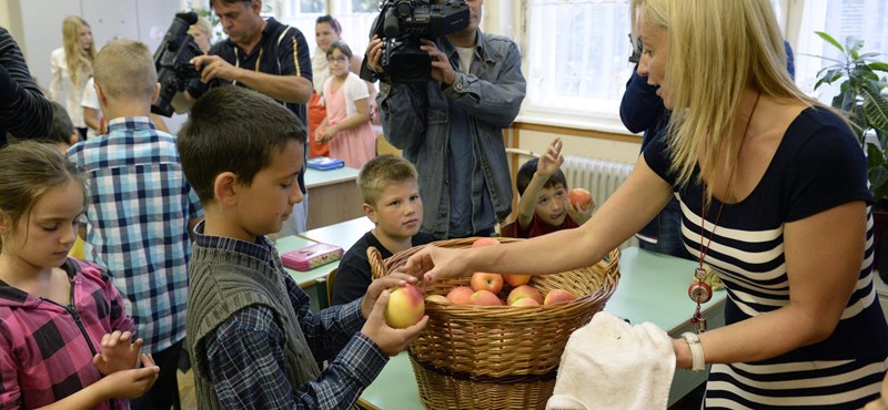 Az alsósok mellett az ötödikesek és a hatodikosok is kapnak gyümölcsöt