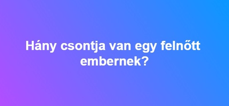 Hány csontja van egy felnőtt embernek?