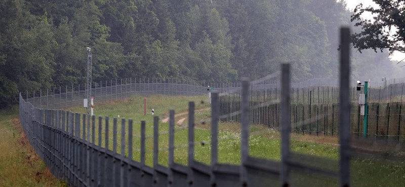 Guardias fronterizos lituanos dejan paquetes de ayuda a través de la frontera bielorrusa