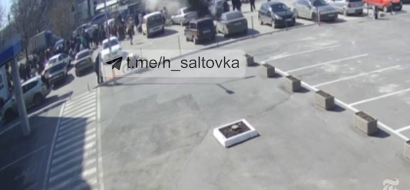 In the video, a bullet strikes an aide in Kharkiv