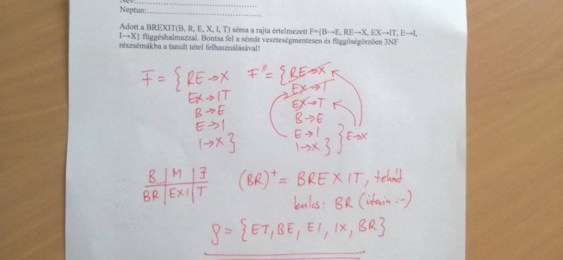 Nagyot megy egy vizsgakérdés a Műegyetemen a Brexitről