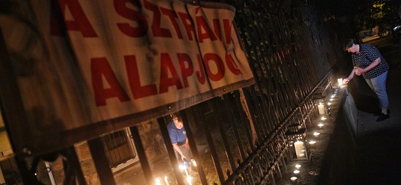 Az egyik budakalászi iskolában is élőlánccal tiltakoznak a pedagógusok fenyegetése ellen